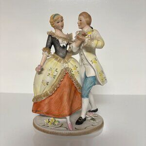 Brinns Porcelain Figurine Victorian Dancing Couple Vintage Japan